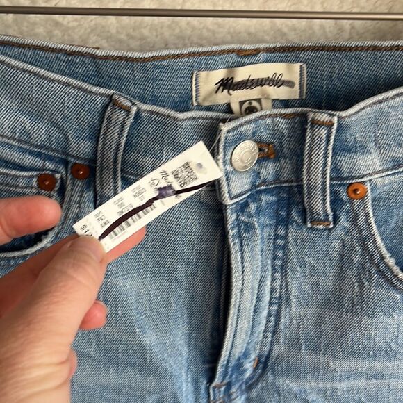 Madewell The Perfect Vintage Wide Leg Crop Jeans Womens Size 27 Blue - Picture 4 of 9